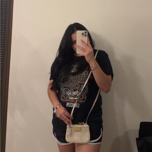 Ninewest cream and white crossbody